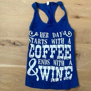 Tank top with “beautiful crazy” lyrics on it